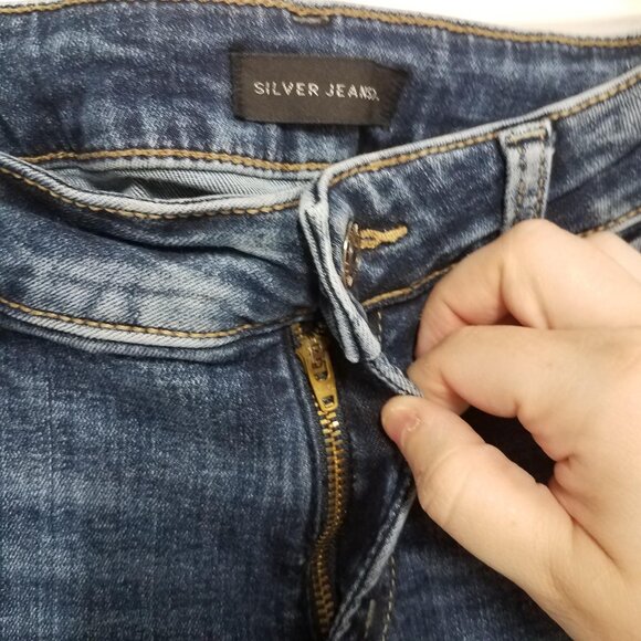 Silver Jeans Co Blue Womens W30 L31 Elyse Slim Boot Cut Indigo L03601EGX357 - Picture 4 of 7